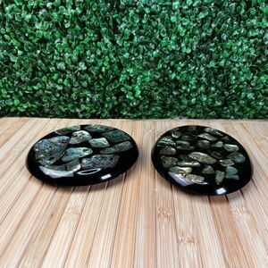 Vintage Abalone Trivets Wondermold Industries Made in USA